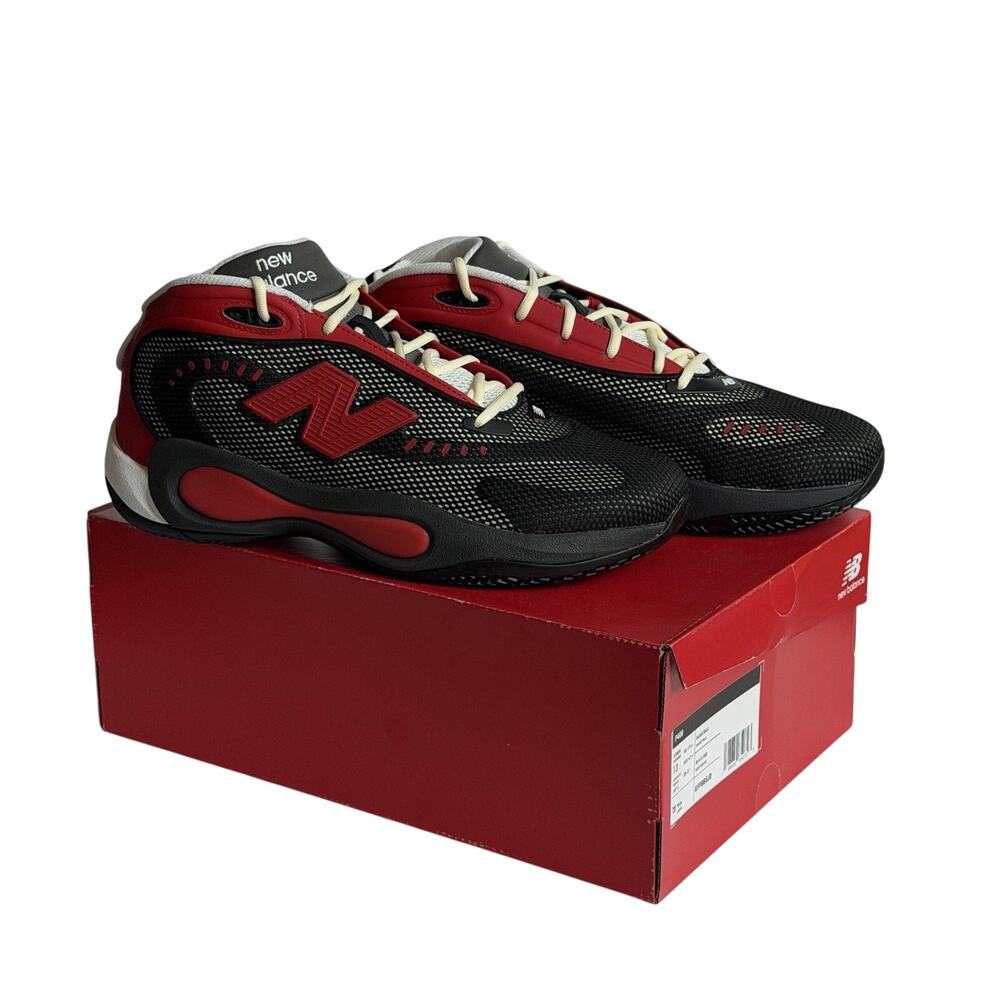 New Balance P400 Shoes Mens Size 13 Wide 2E Black Red Basketball